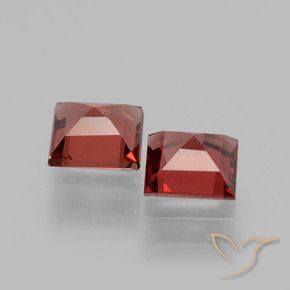 Gemme di Granato rodolite Rosso scuro naturale da 1.43 ct, Quadrato, VS