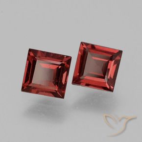 Gemme di Granato rodolite Rosso scuro naturale da 1.43 ct, Quadrato, VS