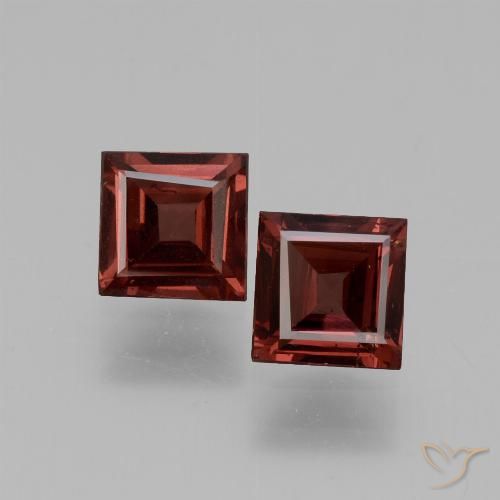 1.31ctw Naturale Rosso scuro Granato rodolite, Quadrato, VS