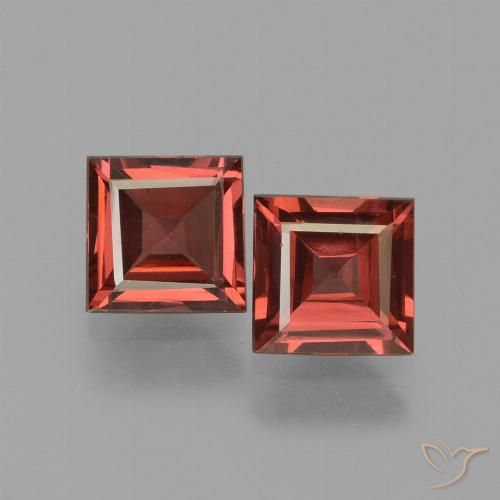 1.46ctw Naturale Rosso scarlatto profondo Granato rodolite, Quadrato, VS