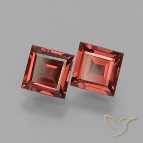 Gemme di Granato rodolite Rosso scarlatto profondo naturale da 1.46 ct, Quadrato, VS