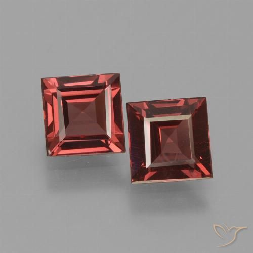 1.40ctw Naturale Rosso scuro Granato rodolite, Quadrato, VS