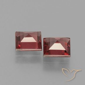 Gemme di Granato rodolite Rosso scuro naturale da 1.40 ct, Quadrato, VS