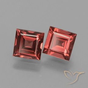Gemme di Granato rodolite Rosso scuro naturale da 1.54 ct, Quadrato, VS