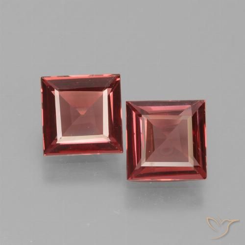 1.31ctw Naturale Rosso scuro Granato rodolite, Quadrato, VS