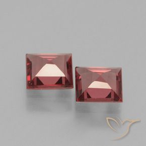 Gemme di Granato rodolite Rosso scuro naturale da 1.31 ct, Quadrato, VS