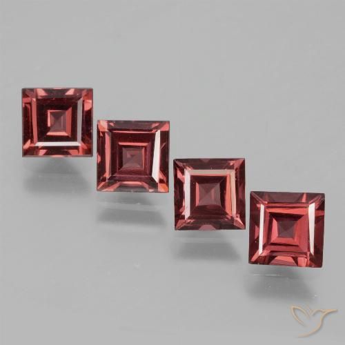 3.07ctw Naturale Rosso cremisi Granato rodolite, Quadrato, VS