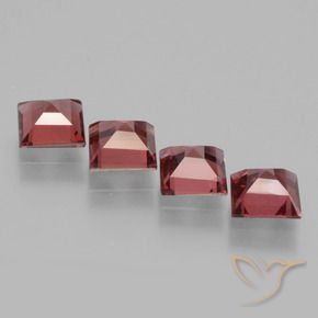Gemme di Granato rodolite Rosso cremisi naturale da 3.07 ct, Quadrato, VS