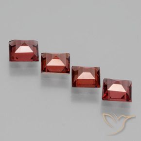 Gemme di Granato rodolite Rosso scuro naturale da 2.58 ct, Quadrato, VS