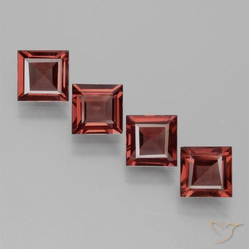 2.80ctw Naturale Rosso scuro Granato rodolite, Quadrato, VS