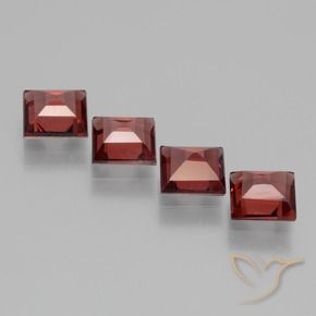 Gemme di Granato rodolite Rosso scuro naturale da 2.80 ct, Quadrato, VS