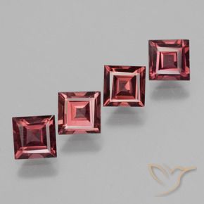 Gemme di Granato rodolite Rosso scuro naturale da 2.71 ct, Quadrato, VS
