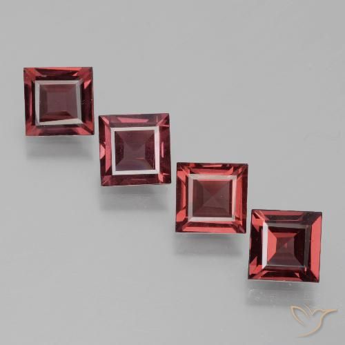 2.80ctw Naturale Rosso scuro Granato rodolite, Quadrato, VS