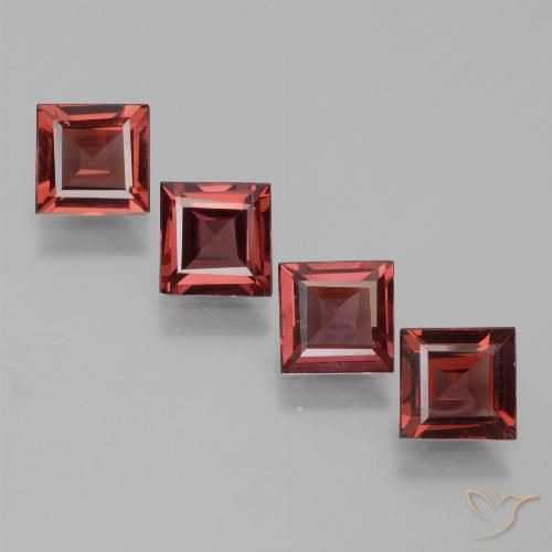 2.46ctw Naturale Rosso scuro Granato rodolite, Quadrato, VS