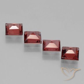 Gemme di Granato rodolite Rosso scuro naturale da 2.46 ct, Quadrato, VS