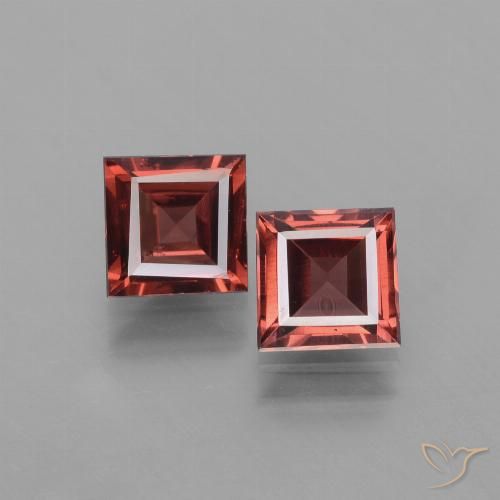 1.40ctw Naturale Rosso medio Granato rodolite, Quadrato, VS