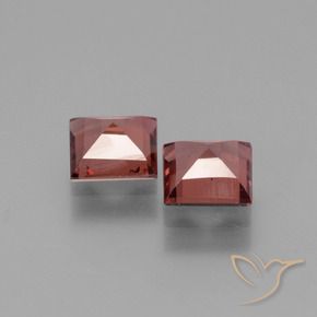 Gemme di Granato rodolite Rosso medio naturale da 1.40 ct, Quadrato, VS