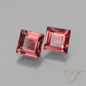 Gemme di Granato rodolite Rosso scarlatto naturale da 1.44 ct, Quadrato, VS