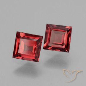 Gemme di Granato rodolite Vino Rosso Profondo naturale da 1.41 ct, Quadrato, VS