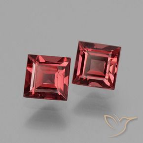 Gemme di Granato rodolite Rosso scuro naturale da 1.53 ct, Quadrato, VS