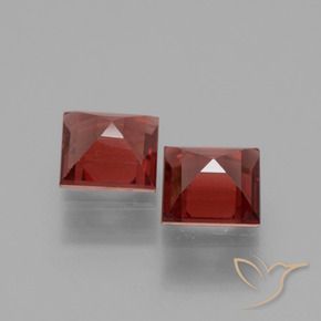 Gemme di Granato rodolite Rosso scuro naturale da 1.43 ct, Quadrato, VS