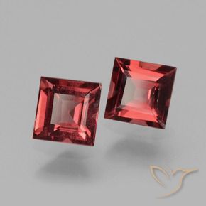 Gemme di Granato rodolite Rosso scuro naturale da 1.43 ct, Quadrato, VS