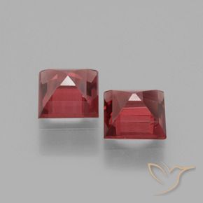 Gemme di Granato rodolite Rosso scuro naturale da 1.43 ct, Quadrato, VS