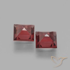 Gemme di Granato rodolite Rosso scuro naturale da 1.33 ct, Quadrato, VS