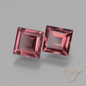 Gemme di Granato rodolite Rosso scuro naturale da 1.38 ct, Quadrato, VS