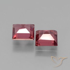 Gemme di Granato rodolite Rosso scuro naturale da 1.38 ct, Quadrato, VS