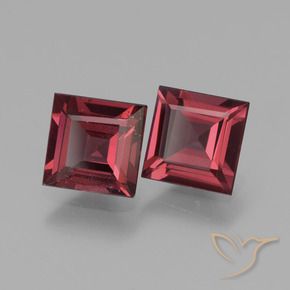 Gemme di Granato rodolite Rosso scarlatto naturale da 1.53 ct, Quadrato, VS