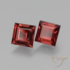 Gemme di Granato rodolite Rosso scuro naturale da 1.59 ct, Quadrato, VS