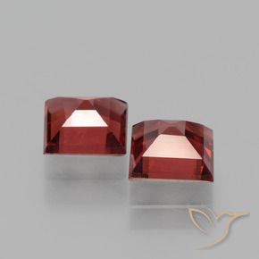 Gemme di Granato rodolite Rosso Sangue Profondo naturale da 1.49 ct, Quadrato, VS
