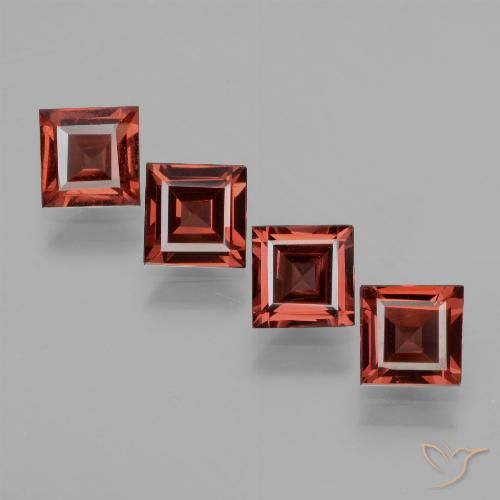2.60ctw Naturale Rosso scuro Granato rodolite, Quadrato, VS