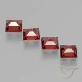 Gemme di Granato rodolite Rosso scuro naturale da 2.73 ct, Quadrato, VS
