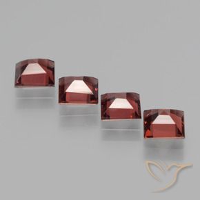 Gemme di Granato rodolite Rosso scuro naturale da 2.59 ct, Quadrato, VS
