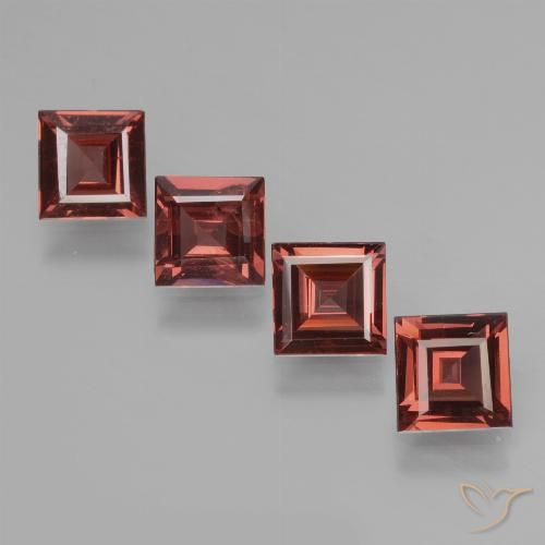 2.37ctw Naturale Rosso scarlatto profondo Granato rodolite, Quadrato, VS