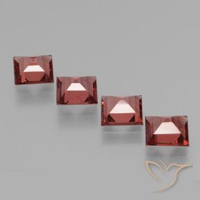 Gemme di Granato rodolite Rosso scarlatto profondo naturale da 2.37 ct, Quadrato, VS