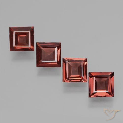 2.43ctw Naturale Rosso scarlatto Granato rodolite, Quadrato, VS