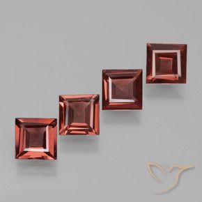Gemme di Granato rodolite Rosso scarlatto naturale da 2.43 ct, Quadrato, VS