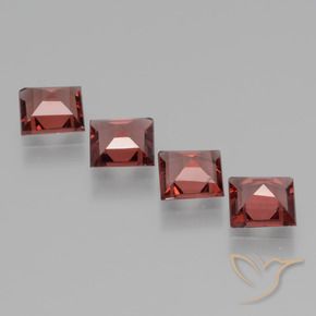Gemme di Granato rodolite Rosso scarlatto naturale da 2.43 ct, Quadrato, VS