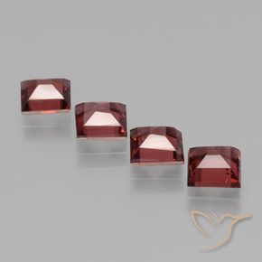Gemme di Granato rodolite Rosso scuro naturale da 2.75 ct, Quadrato, VS