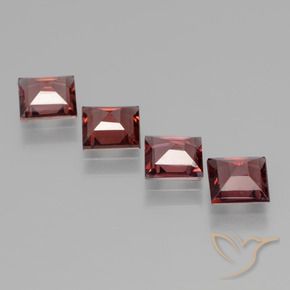 Gemme di Granato rodolite Rosso scuro naturale da 2.37 ct, Quadrato, VS