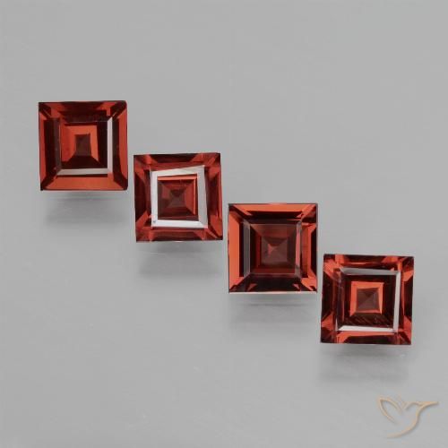2.48ctw Naturale Rosso scuro Granato rodolite, Quadrato, VS