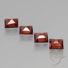 Gemme di Granato rodolite Rosso scuro naturale da 2.48 ct, Quadrato, VS