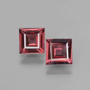 Granato rodolite naturale rosa da  ct, quadrato, VS