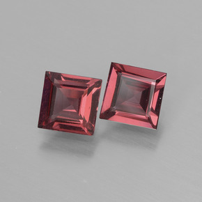 Granato rodolite naturale rosa da  ct, quadrato, VS