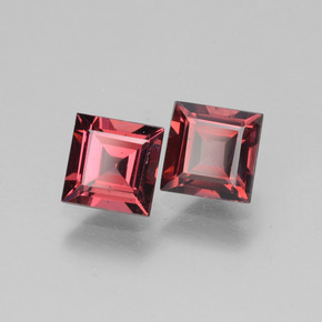 Granato rodolite naturale rosa da  ct, quadrato, VS
