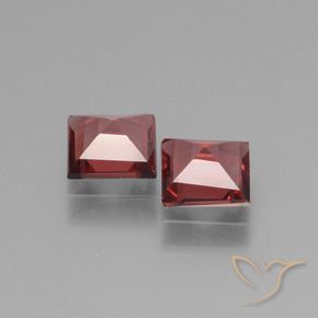 Gemme di Granato rodolite Rosso scuro naturale da 1.33 ct, Quadrato, VS