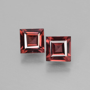 Granato rodolite naturale rosa da  ct, quadrato, VS